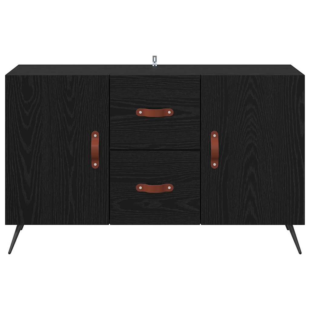 Credenza Rovere Nero 100 x 36 x 60 cm Legno multistrato 882453
