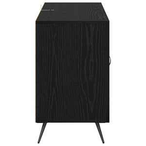 Credenza Rovere Nero 100 x 36 x 60 cm Legno multistrato 882453
