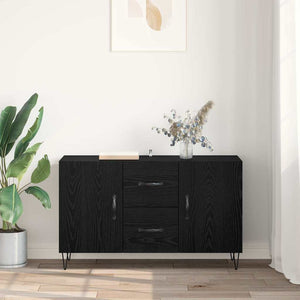 Credenza Rovere Nero 100 x 36 x 60 cm Legno multistrato 882471