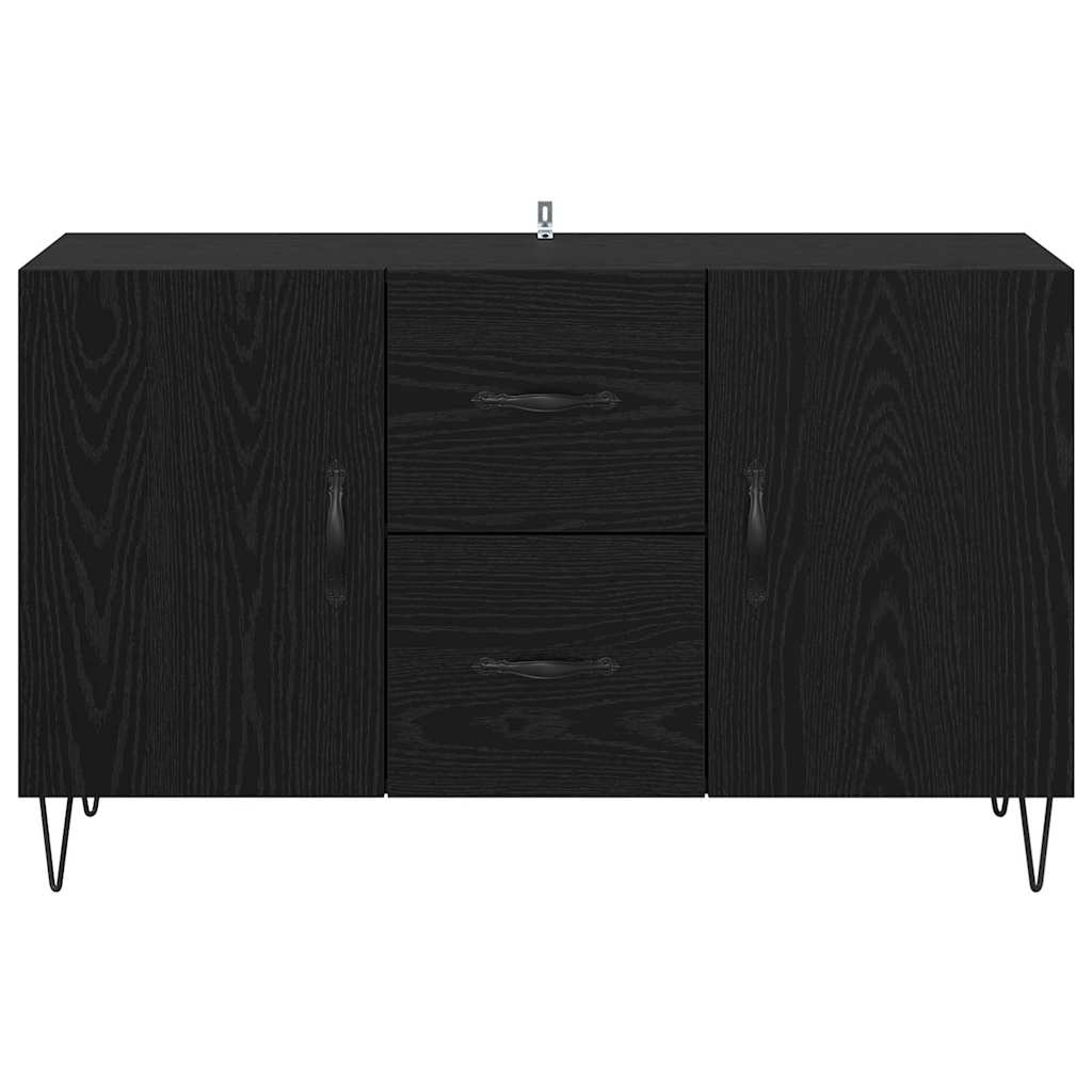 Credenza Rovere Nero 100 x 36 x 60 cm Legno multistrato 882471