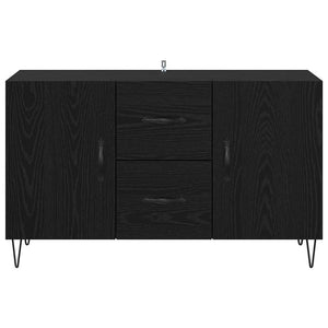 Credenza Rovere Nero 100 x 36 x 60 cm Legno multistrato 882471