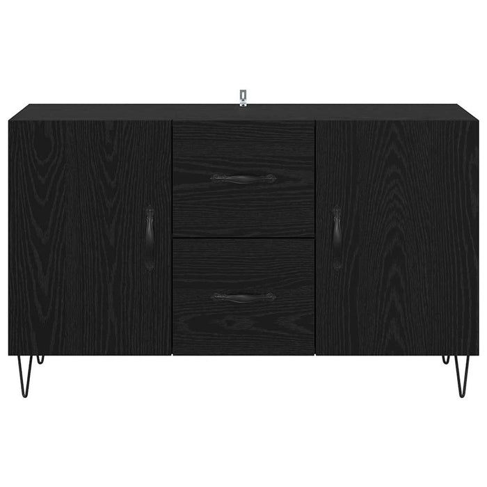 Credenza Rovere Nero 100 x 36 x 60 cm Legno multistrato 882471