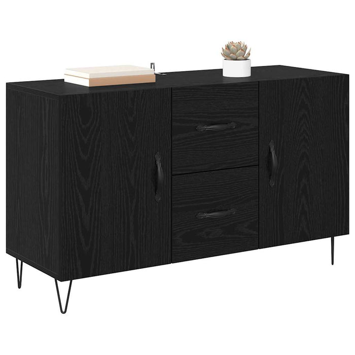 Credenza Rovere Nero 100 x 36 x 60 cm Legno multistrato 882471