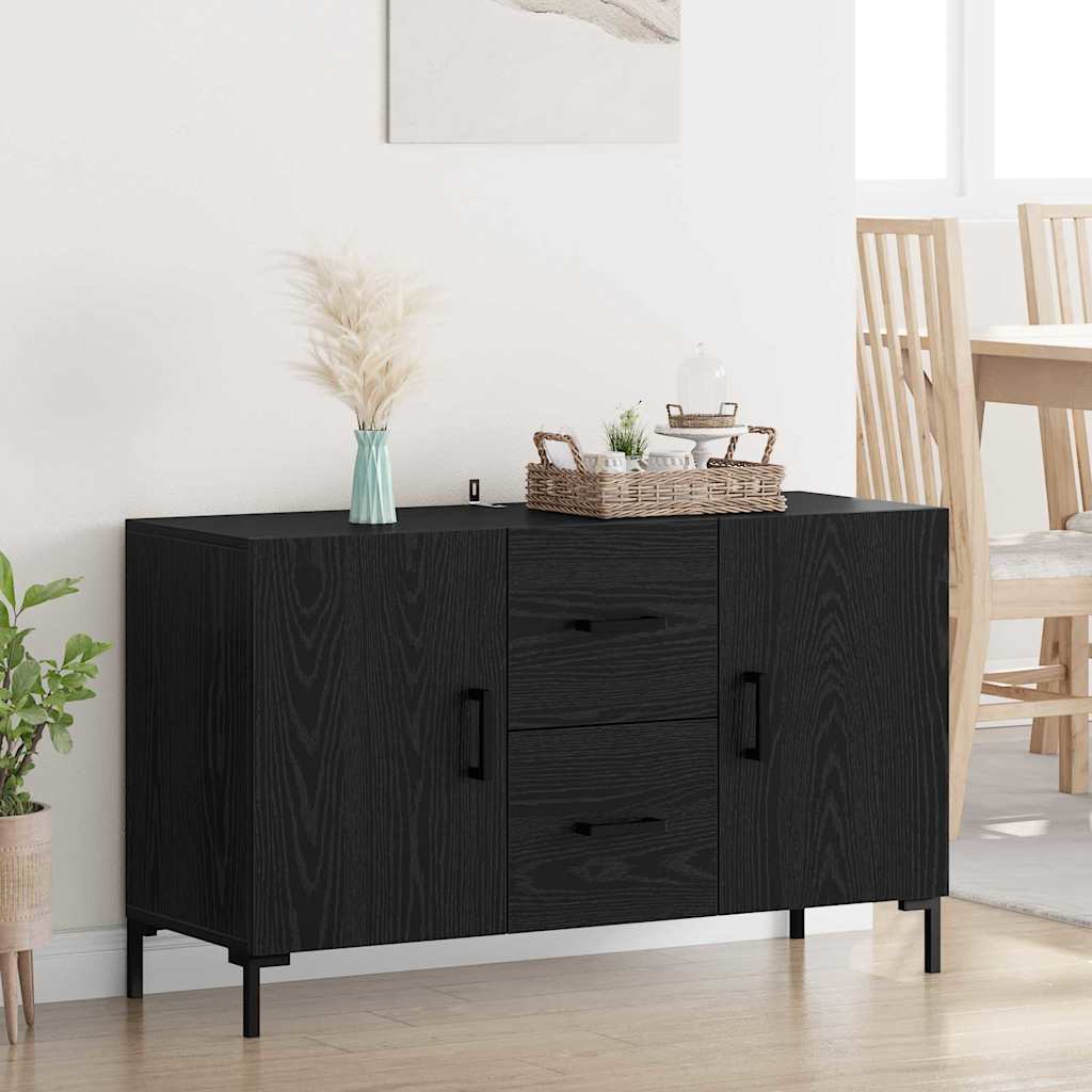 Credenza Rovere Nero 100 x 36 x 60 cm Legno multistrato 882480