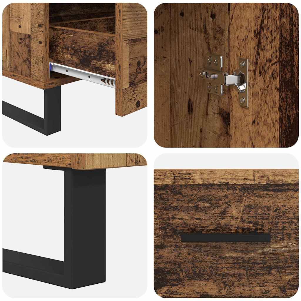 Credenza-Buffet-Armadio da cucina Legno vecchio 69,5 x 30 x 115 cm Legno multistrato