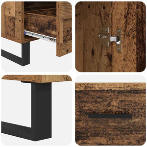 Credenza-Buffet-Armadio da cucina Legno vecchio 69,5 x 30 x 115 cm Legno multistrato