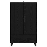 Credenza Rovere Nero 69,5 x 30 x 115 cm Legno multistrato 882498