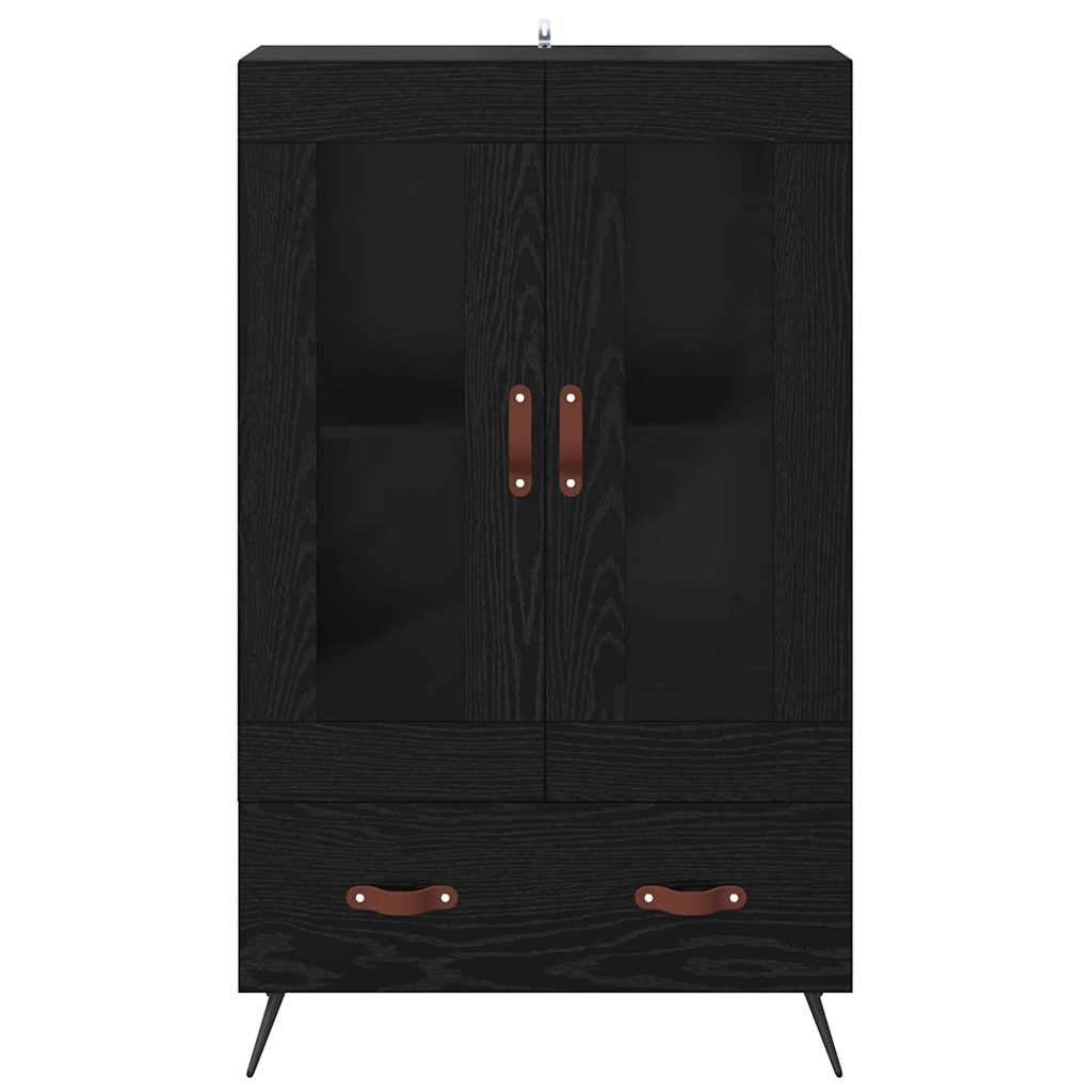 Credenza con cassetto Rovere Nero 69,5 x 31 x 115 cm 882507