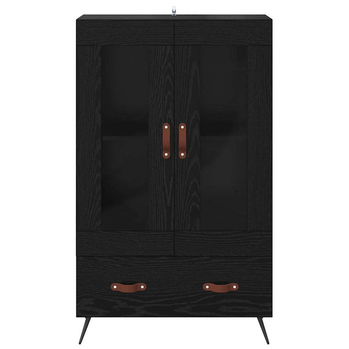 Credenza con cassetto Rovere Nero 69,5 x 31 x 115 cm 882507