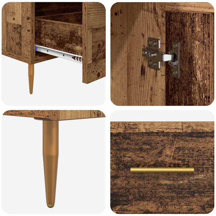 Credenza con cassetto Legno vecchio 69,5 x 31 x 115 cm 882514