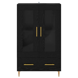 Credenza con cassetto Rovere Nero 69,5 x 31 x 115 cm 882516
