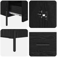Credenza con cassetto Corona Rovere Nero 69,5 x 31 x 115 cm 882534
