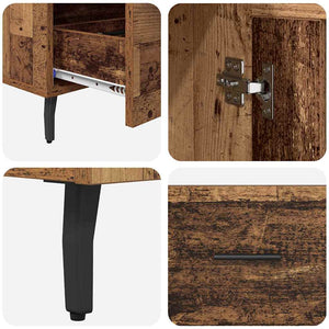 Credenza-Buffet-Armadio da cucina Legno vecchio 69,5 x 31 x 115 cm Legno multistrato 548102