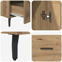 Credenza con Cassetto-Buffet-Armadio da cucina Rovere artigianale 69,5 x 31 x 115 cm 727533