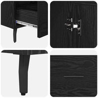 Credenza Rovere Nero 69,5 x 31 x 115 cm Legno multistrato 882543