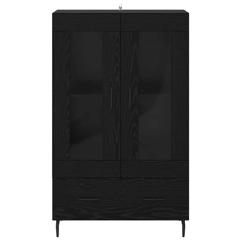 Credenza Rovere Nero 69,5 x 31 x 115 cm Legno multistrato 882543