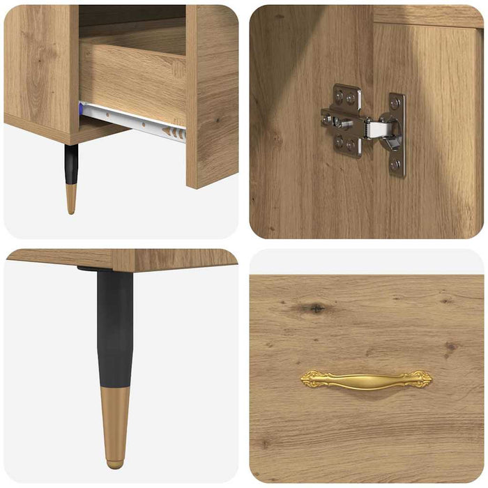 Credenza con cassetto Rovere artigianale 69,5 x 31 x 115 cm 882551