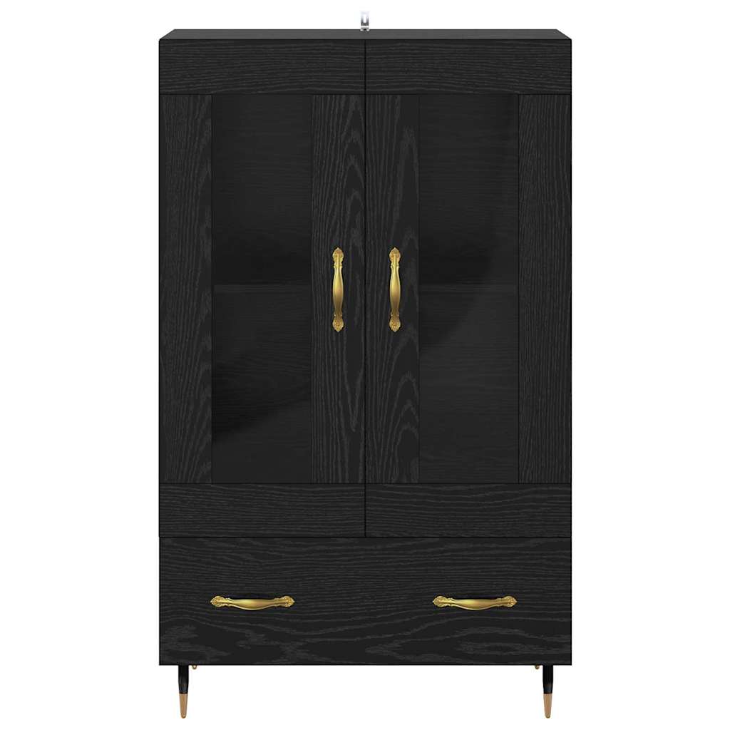 Credenza Rovere Nero 69,5 x 31 x 115 cm Legno multistrato 882552