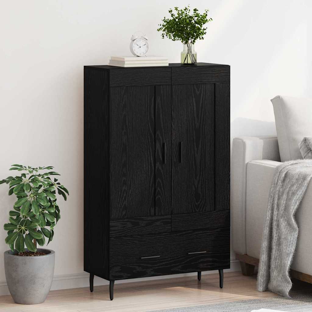 Credenza Rovere Nero 69,5 x 31 x 115 cm Legno multistrato 882579