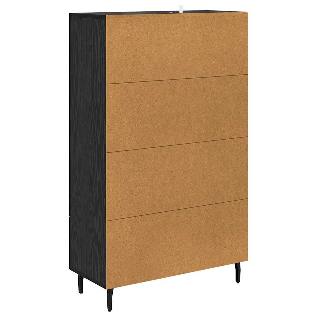 Credenza Rovere Nero 69,5 x 31 x 115 cm Legno multistrato 882579