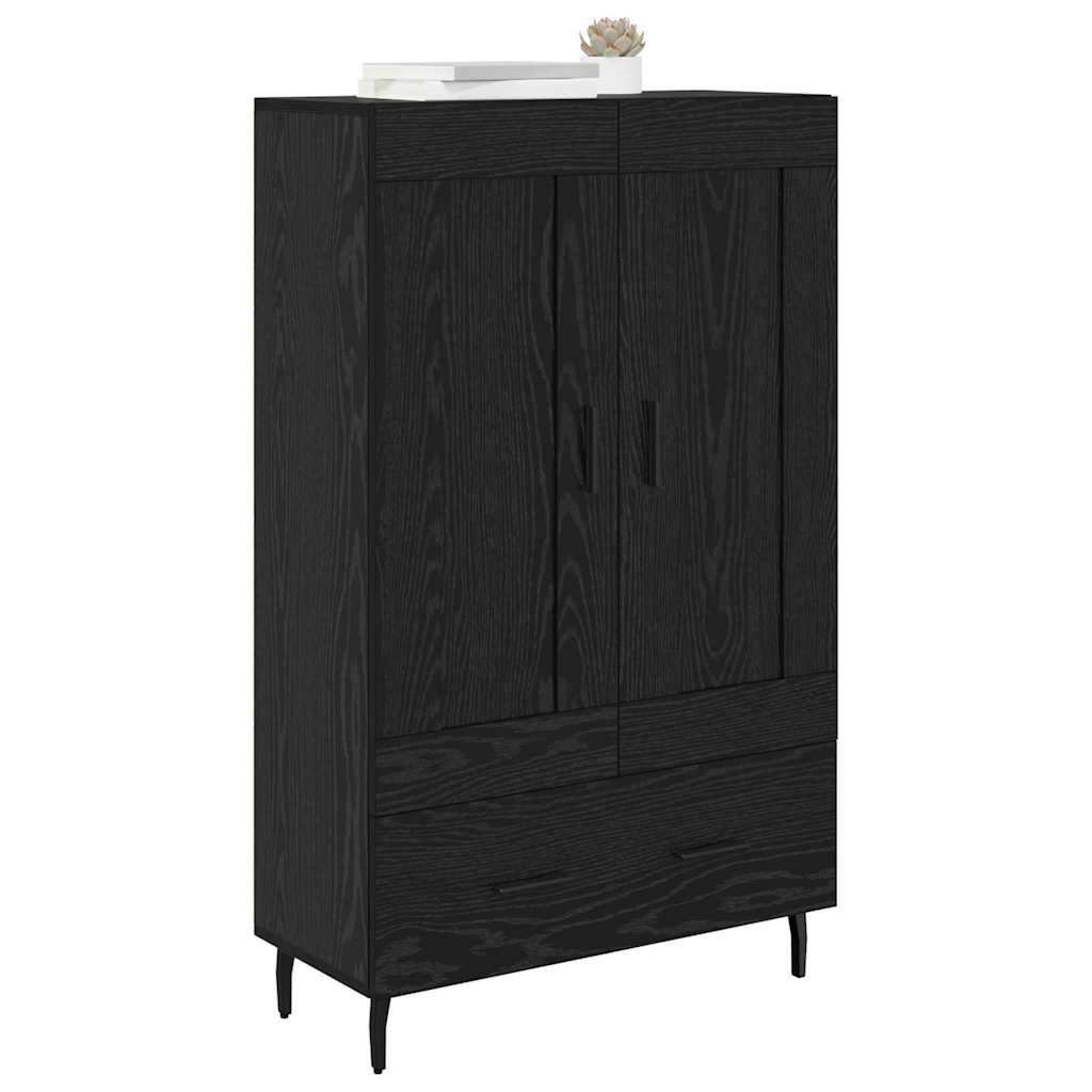 Credenza Rovere Nero 69,5 x 31 x 115 cm Legno multistrato 882579