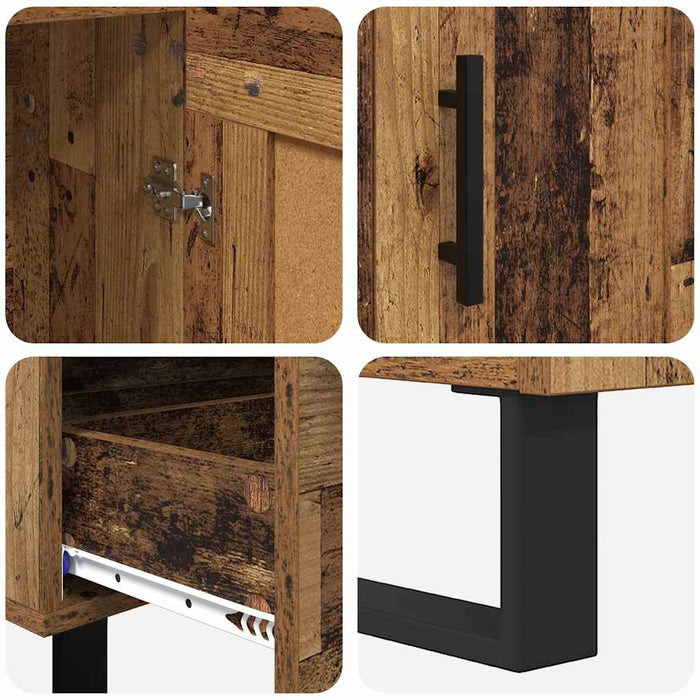 Credenza-Buffet-Armadio da cucina Legno vecchio 69,5 x 31 x 115 cm Legno multistrato 309579