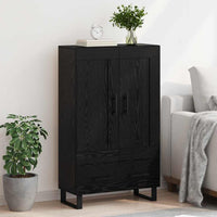 Credenza Rovere Nero 69,5 x 31 x 115 cm Legno multistrato 882588