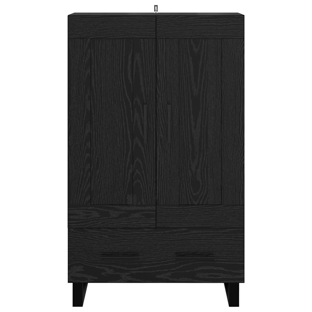 Credenza Rovere Nero 69,5 x 31 x 115 cm Legno multistrato 882588