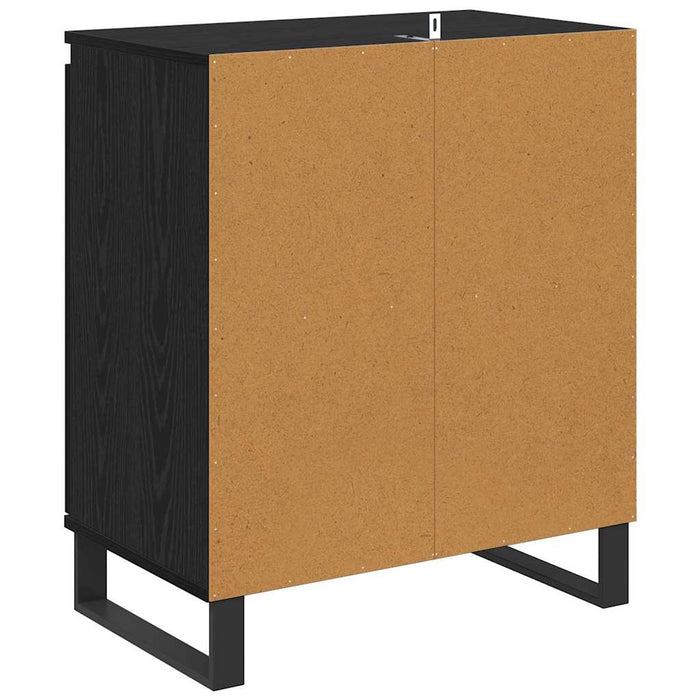 Credenza Rovere Nero 60 x 35 x 70 cm Legno multistrato 882603