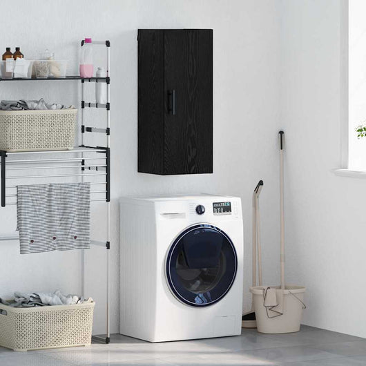 Pensile Rovere Nero 34,5 x 34 x 90 cm Legno multistrato 882615