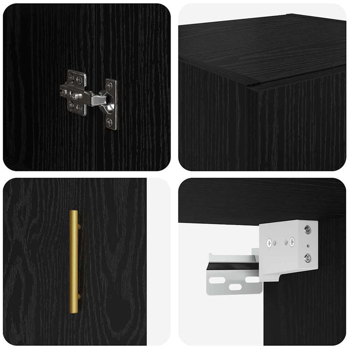 Pensile Rovere Nero 34,5 x 34 x 90 cm 882618