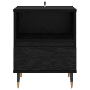 Armadio da Notte Rovere Nero 40 x 35 x 50 cm Legno multistrato 882653