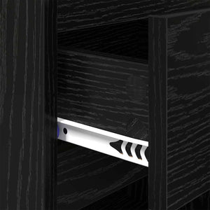 Armadio da Notte Rovere Nero 40 x 35 x 50 cm Legno multistrato 882667