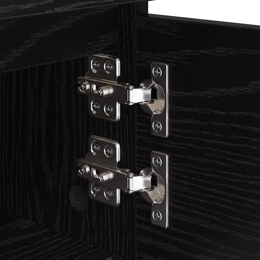 Armadio da Notte con cassetto 2 pcs Rovere Nero 40 x 35 x 50 cm 882668