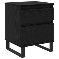 Armadio da Notte con cassetto 2 pcs Rovere Nero 40 x 35 x 50 cm 882668