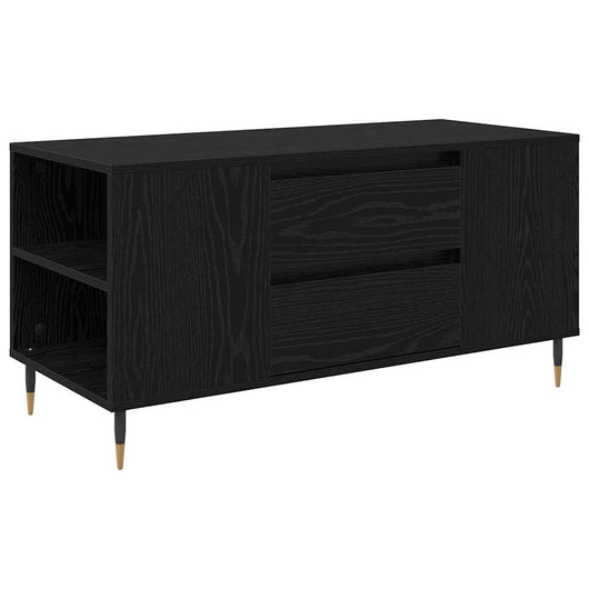 Tavolino da Salotto con Cassetto-Tavolino da soggiorno-Tavolo Rovere Nero 102 x 44,5 x 50 cm 953960