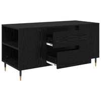 Tavolino da Salotto con Cassetto-Tavolino da soggiorno-Tavolo Rovere Nero 102 x 44,5 x 50 cm 953960