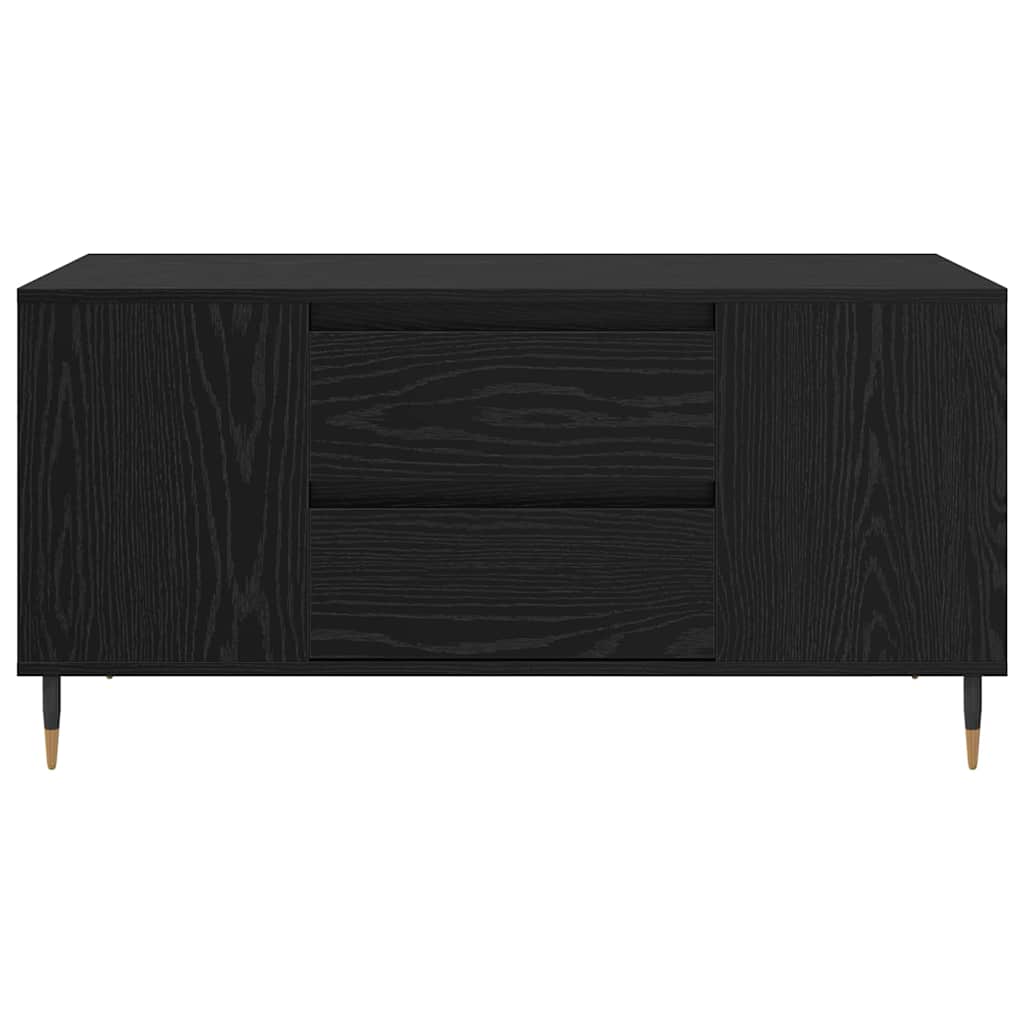Tavolino da Salotto con Cassetto-Tavolino da soggiorno-Tavolo Rovere Nero 102 x 44,5 x 50 cm 953960