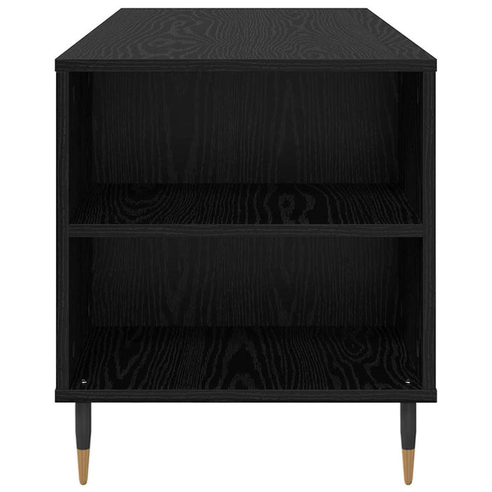 Tavolino da Salotto con Cassetto-Tavolino da soggiorno-Tavolo Rovere Nero 102 x 44,5 x 50 cm 953960