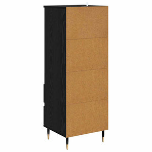 Credenza Rovere Nero 40 x 36 x 110 cm Legno multistrato 882734