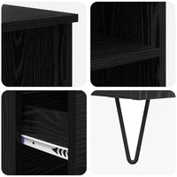 Credenza Rovere Nero 40 x 36 x 110 cm Legno multistrato 882743