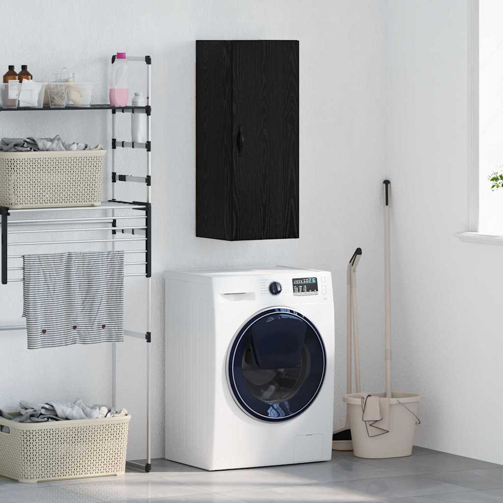 Pensile Rovere Nero 34,5 x 34 x 90 cm Legno multistrato 882749