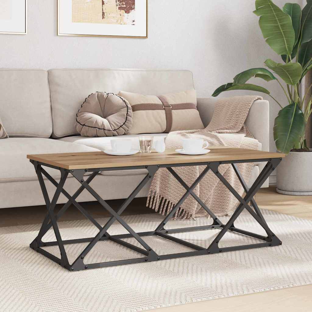 Tavolino da salotto rovere artigianale 100 x 49 x 40 cm 882767