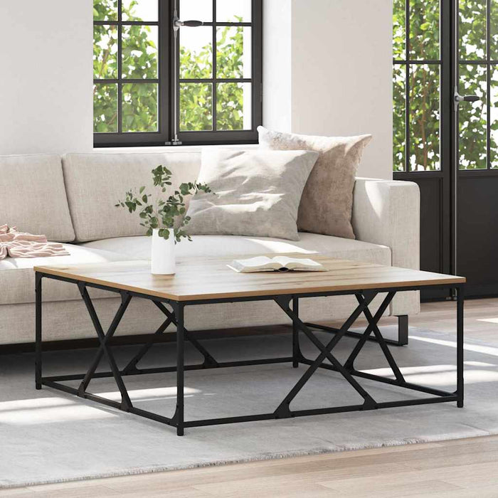 Tavolino da Salotto-Tavolino da soggiorno-Tavolo Rovere artigianale 100 x 100 x 40 cm 350810