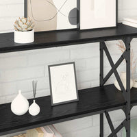 Tavolo consolle Rovere nero 156 x 28 x 80,5 cm 882786