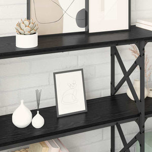 Tavolo consolle Rovere nero 156 x 28 x 80,5 cm 882786