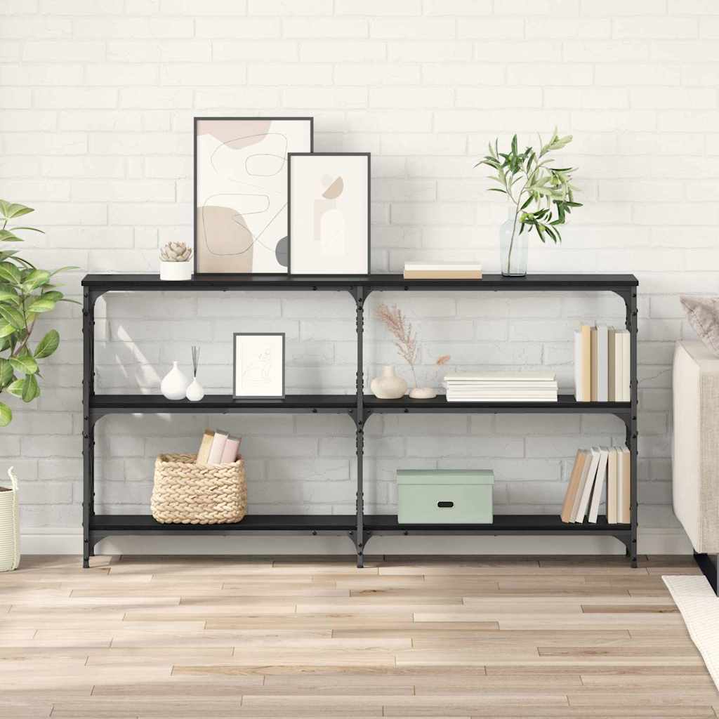 Tavolo consolle Rovere nero 156 x 28 x 80,5 cm 882786