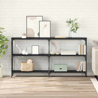 Tavolo consolle Rovere nero 156 x 28 x 80,5 cm 882786