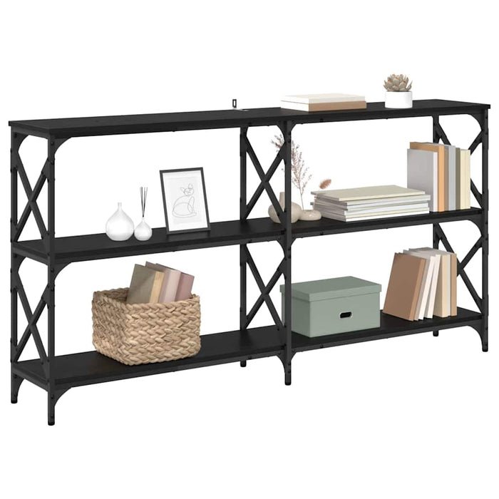 Tavolo consolle Rovere nero 156 x 28 x 80,5 cm 882786