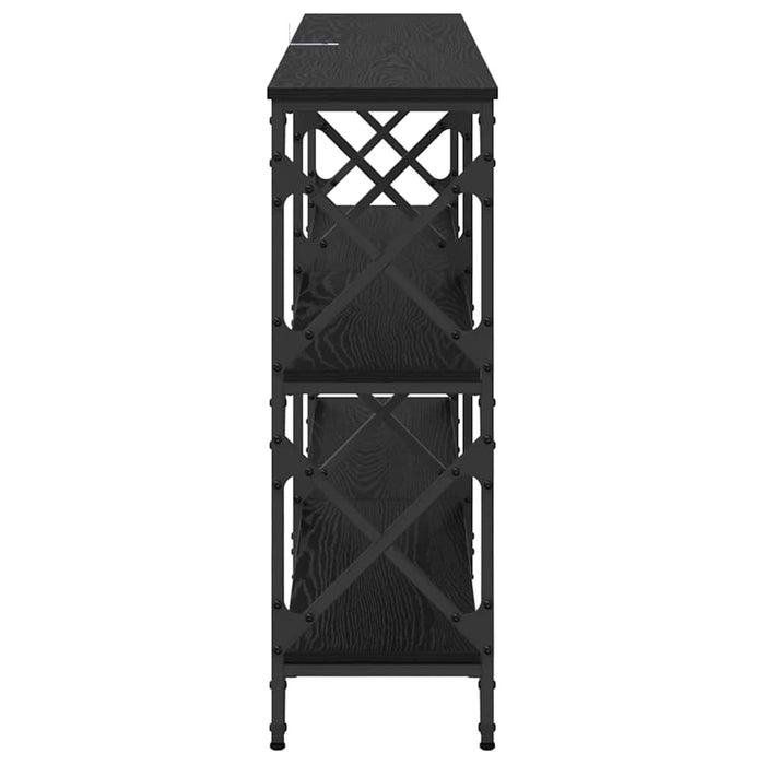 Tavolo consolle Rovere nero 156 x 28 x 80,5 cm 882786